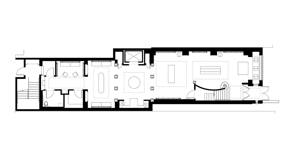 Paul Stuart, Oak Street, Level-One Floor Plan, Chicago